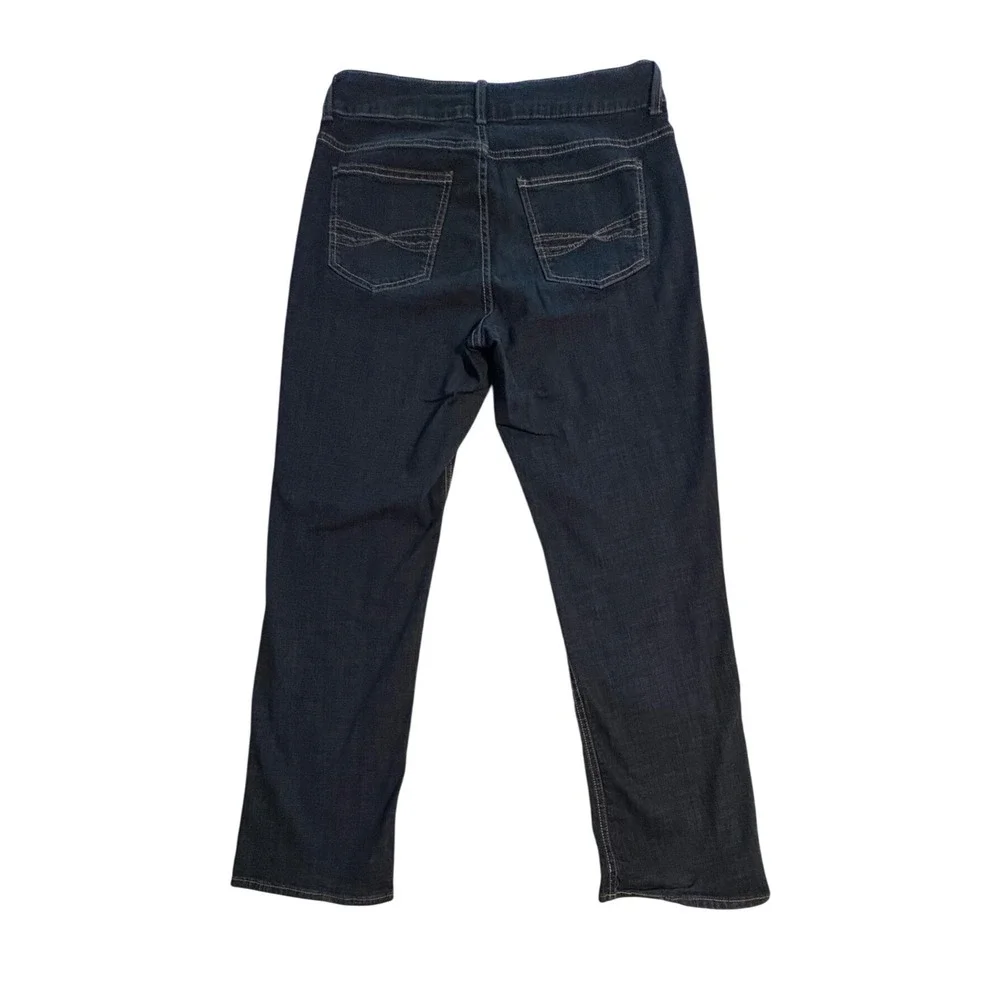 Riders by Lee Womens 12 Petite Dark Wash Straight Leg Stretch Denim Blue Jeans - Picture 7 of 9